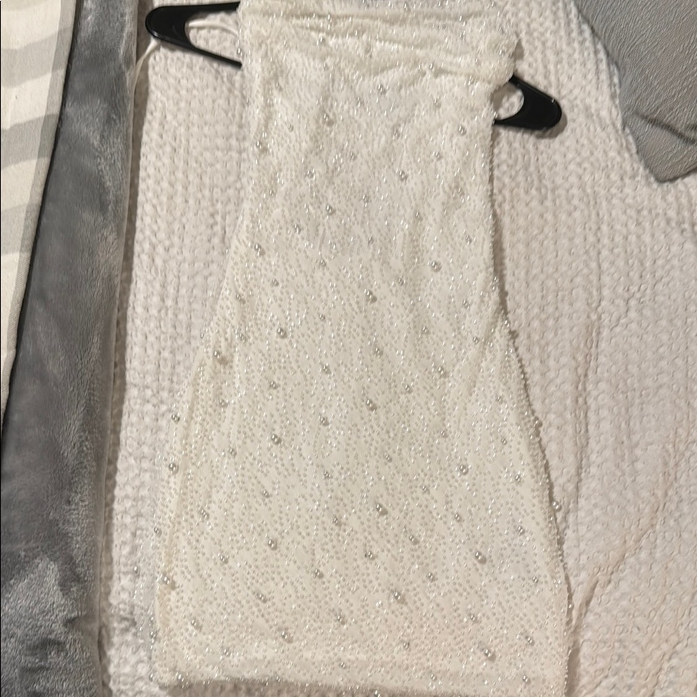 Elegant White Beaded Dress Windsor